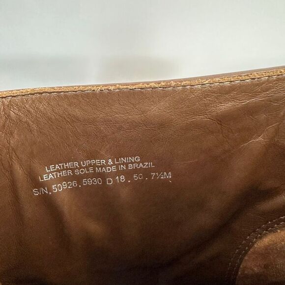 Tory Burch Women’s Sofia Cognac Leather Wedge Zip Almond Toe Ankle Bootie - Picture 3 of 13